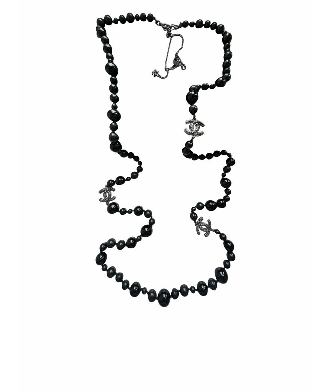 CHANEL Черное колье, фото 1