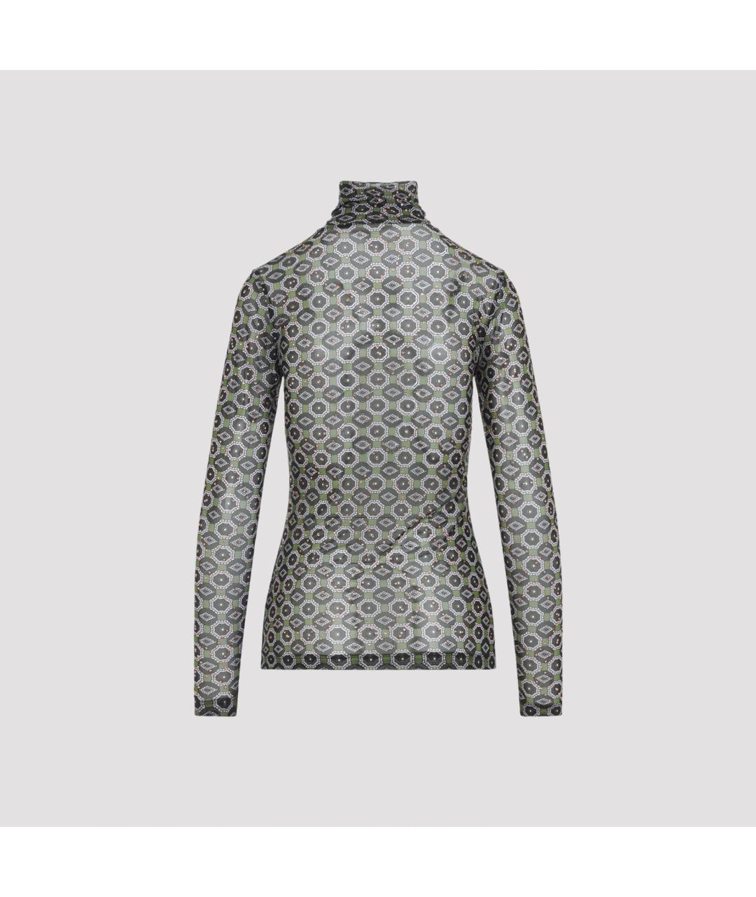 DRIES VAN NOTEN Зеленая полиамидовая водолазка, фото 3