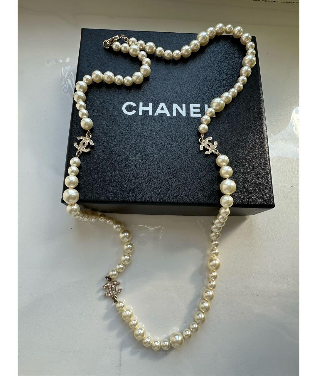 CHANEL Бежевое колье, фото 9