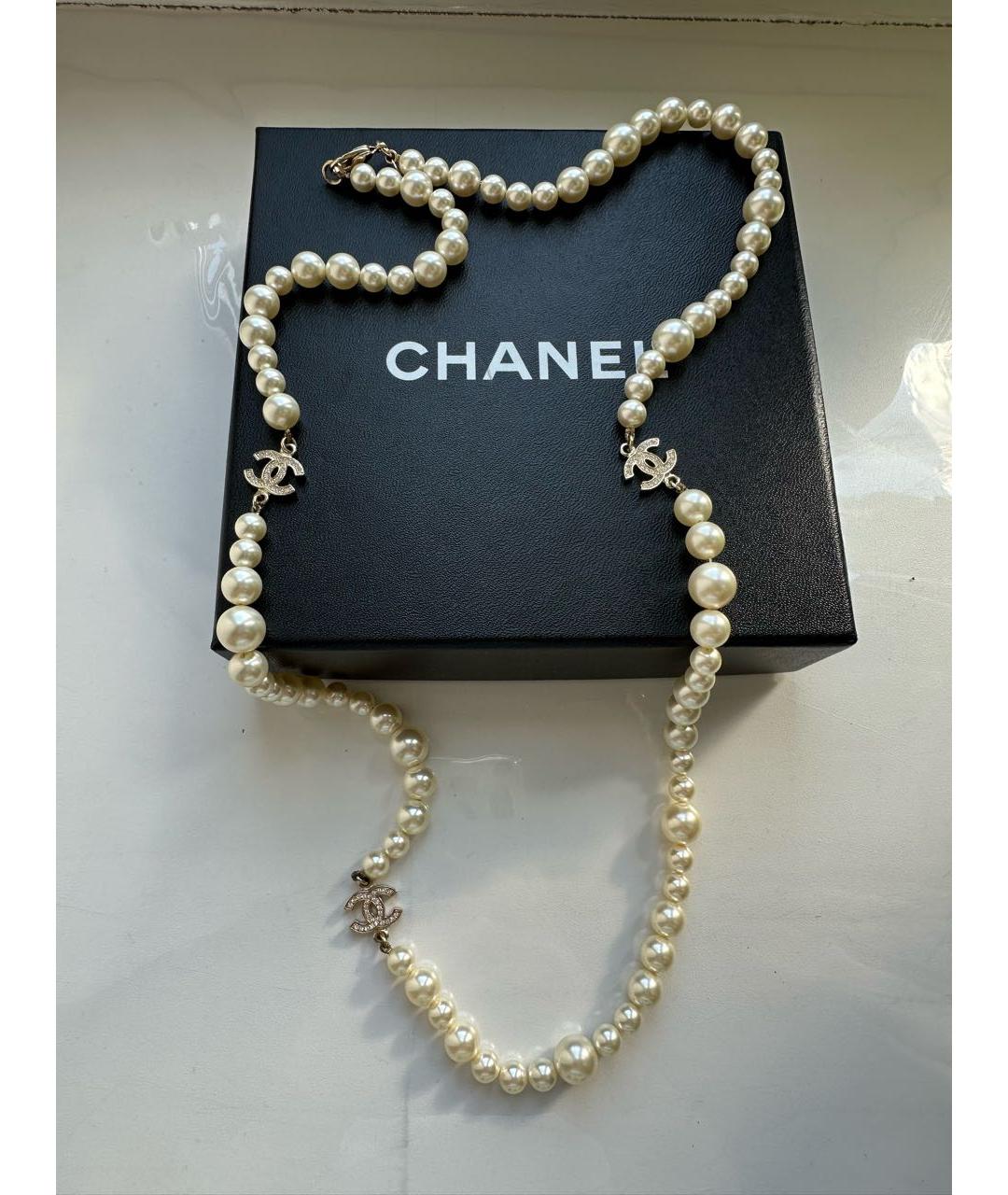 CHANEL Бежевое колье, фото 2