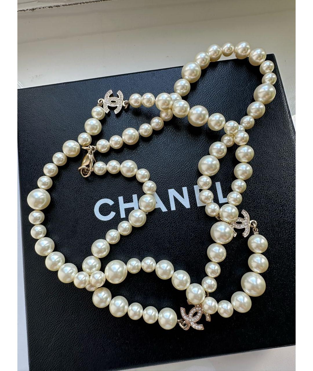 CHANEL Бежевое колье, фото 8
