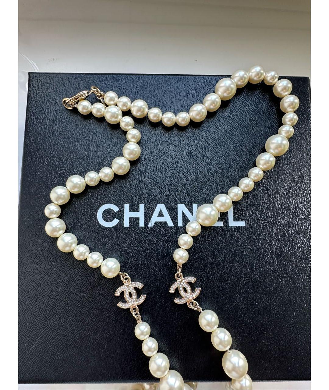 CHANEL Бежевое колье, фото 3