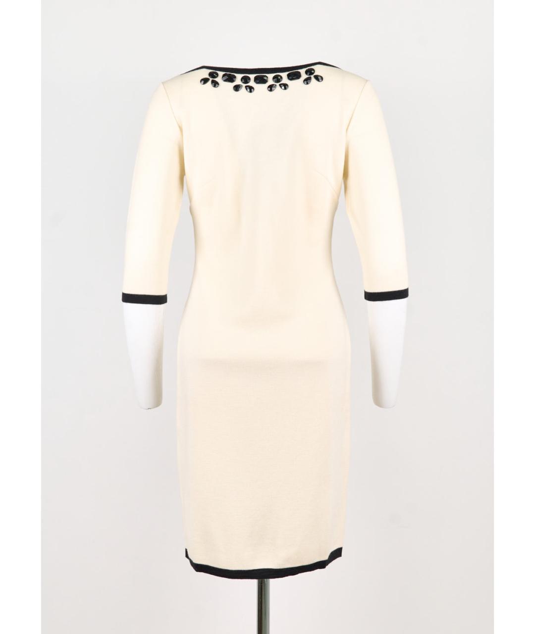 BLUMARINE Белое шерстяное повседневное платье, фото 2