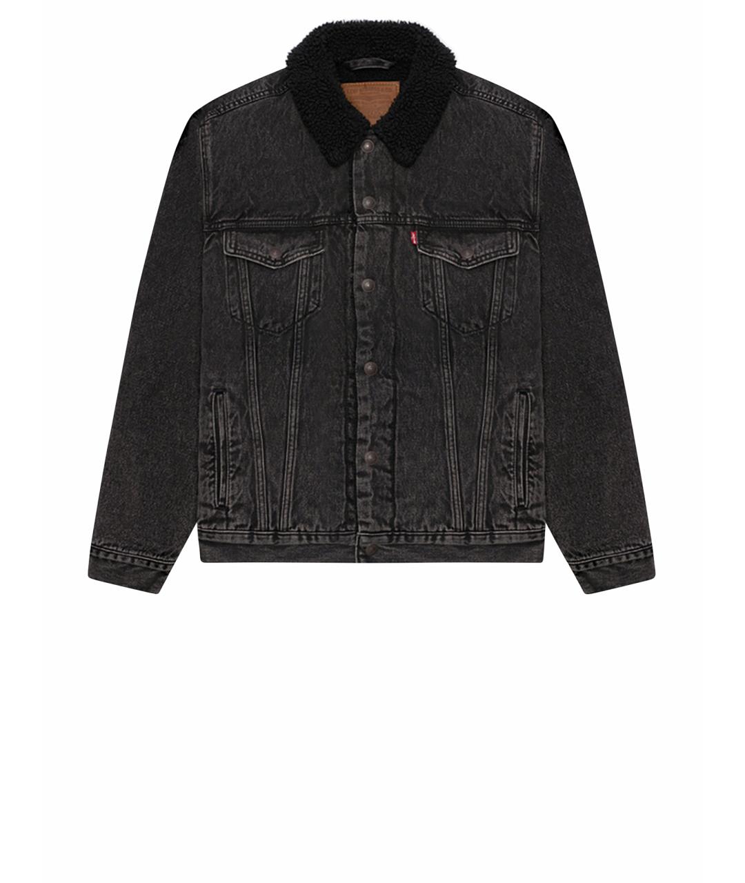 LEVI'S Черная хлопковая куртка, фото 1