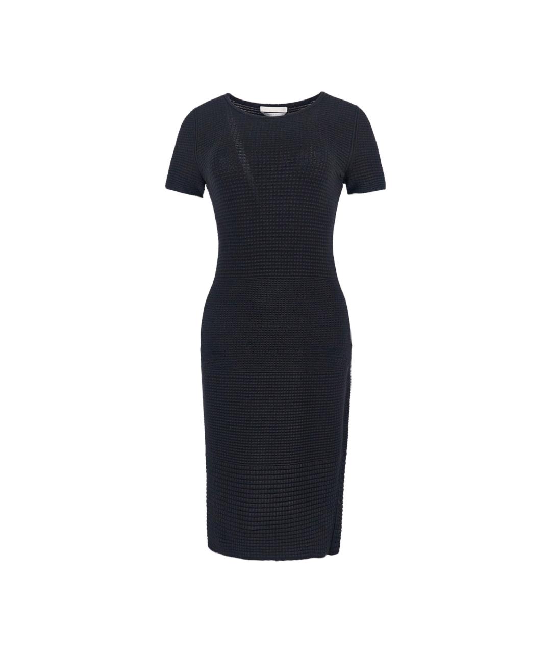 HUGO BOSS Черное вискозное коктейльное платье, фото 1