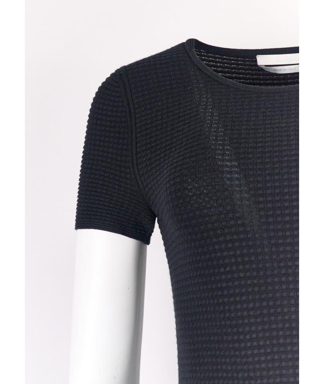 HUGO BOSS Черное вискозное коктейльное платье, фото 5