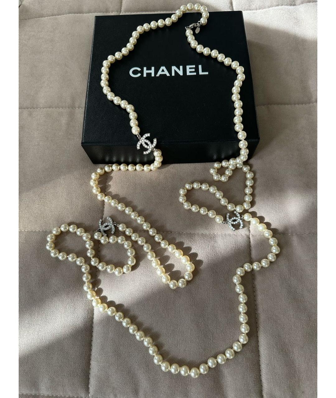 CHANEL Бежевое колье, фото 6