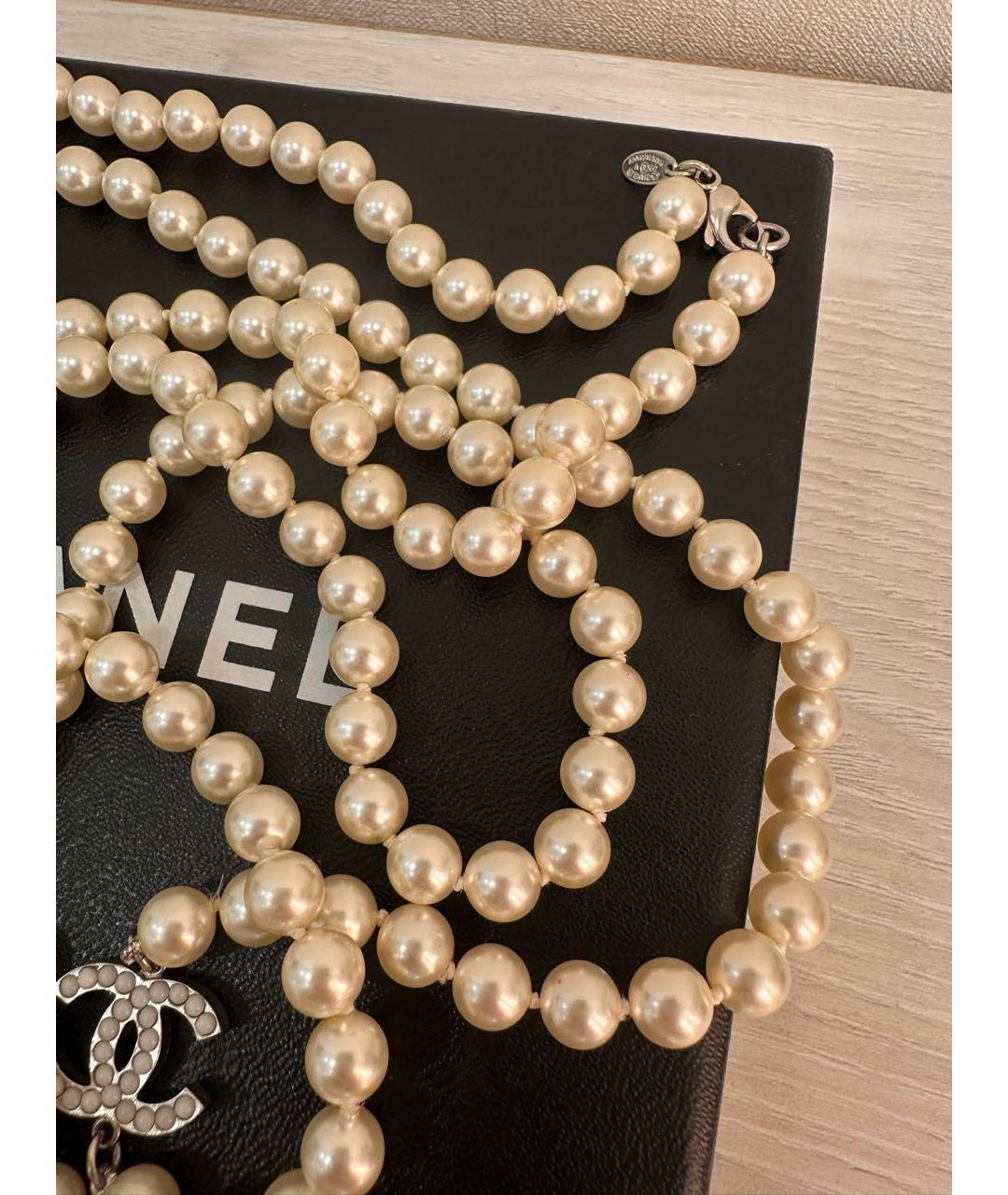 CHANEL Бежевое колье, фото 5
