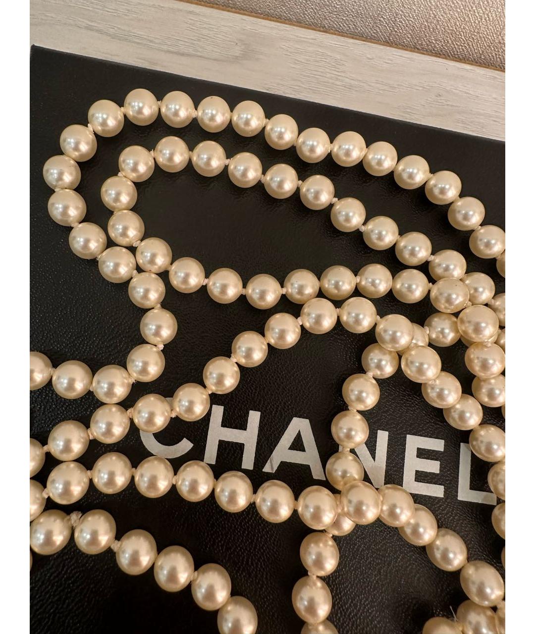 CHANEL Бежевое колье, фото 4