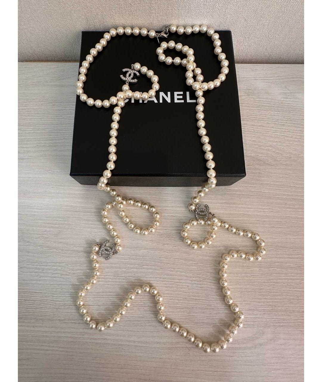 CHANEL Бежевое колье, фото 7