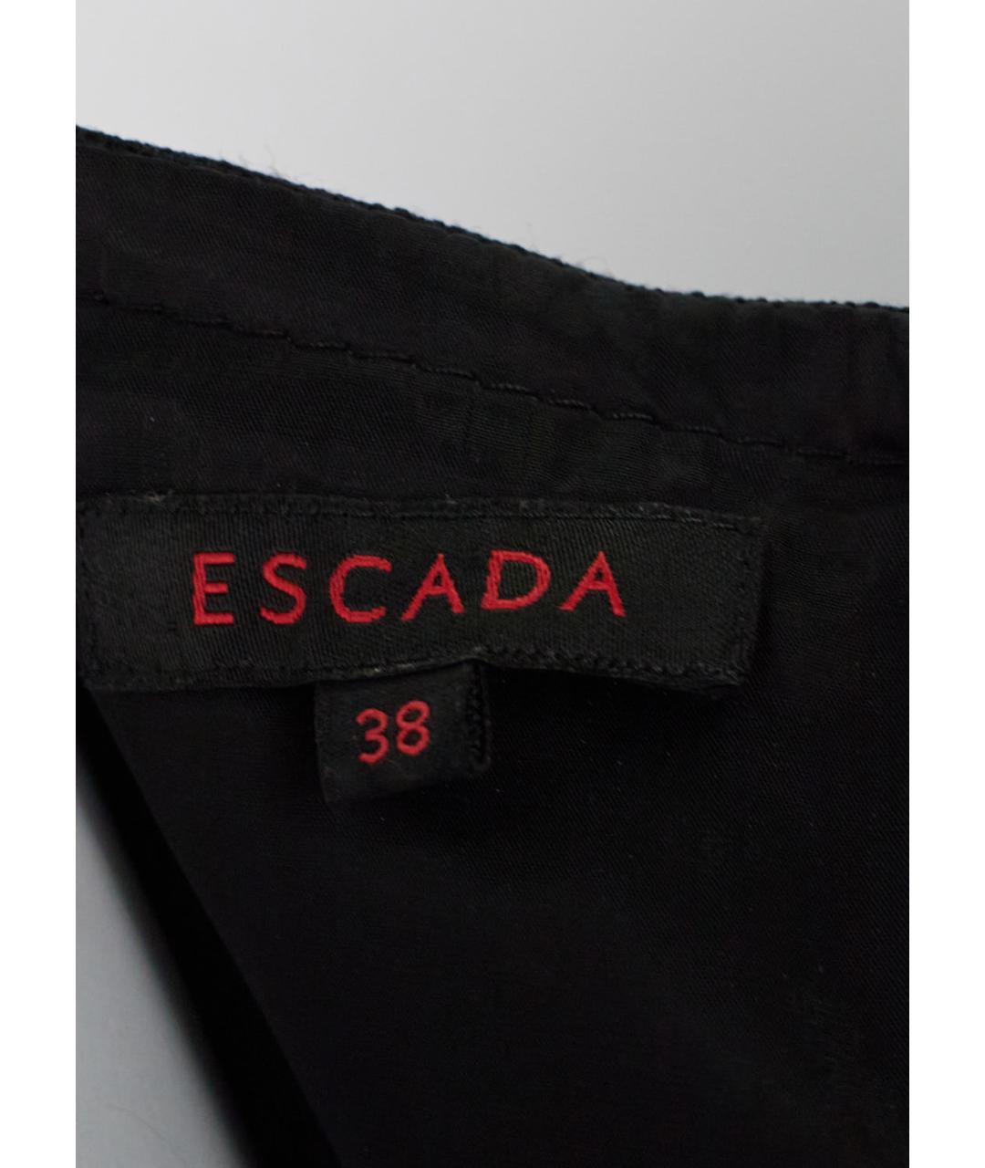 ESCADA Черное вискозное повседневное платье, фото 3