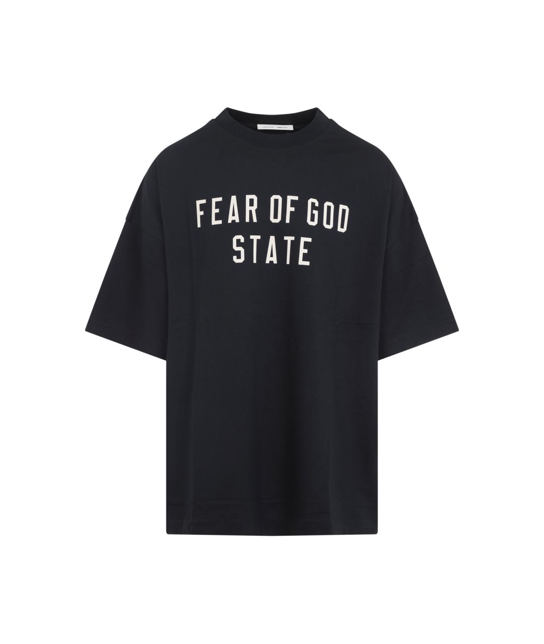 FEAR OF GOD ESSENTIALS Черная хлопковая футболка, фото 1