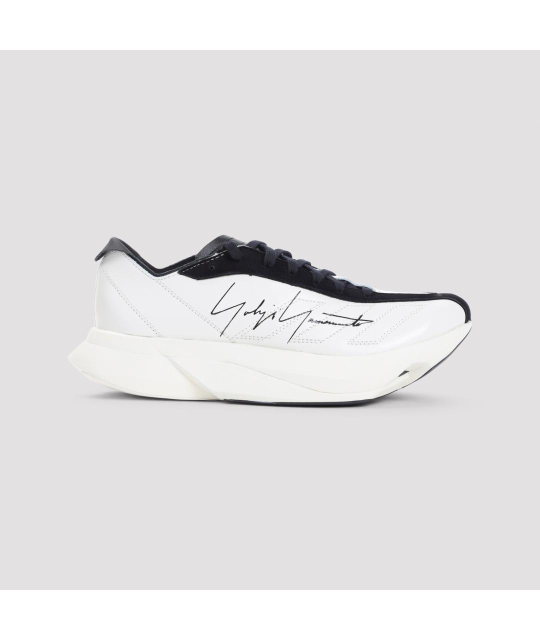 Y-3 Белые кожаные низкие кроссовки / кеды, фото 2