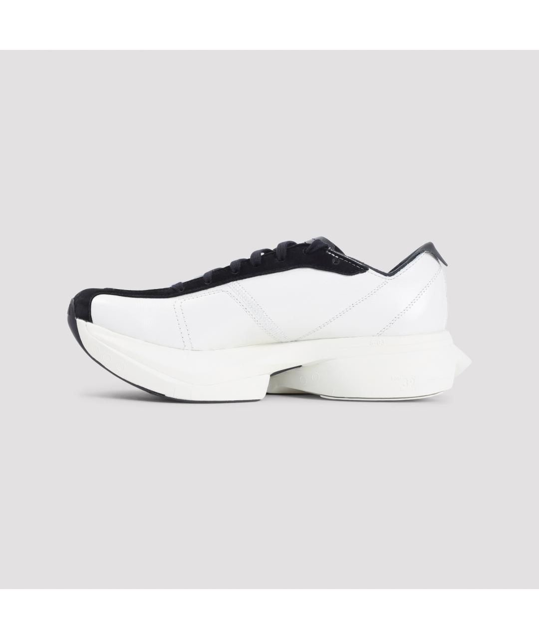 Y-3 Белые кожаные низкие кроссовки / кеды, фото 3