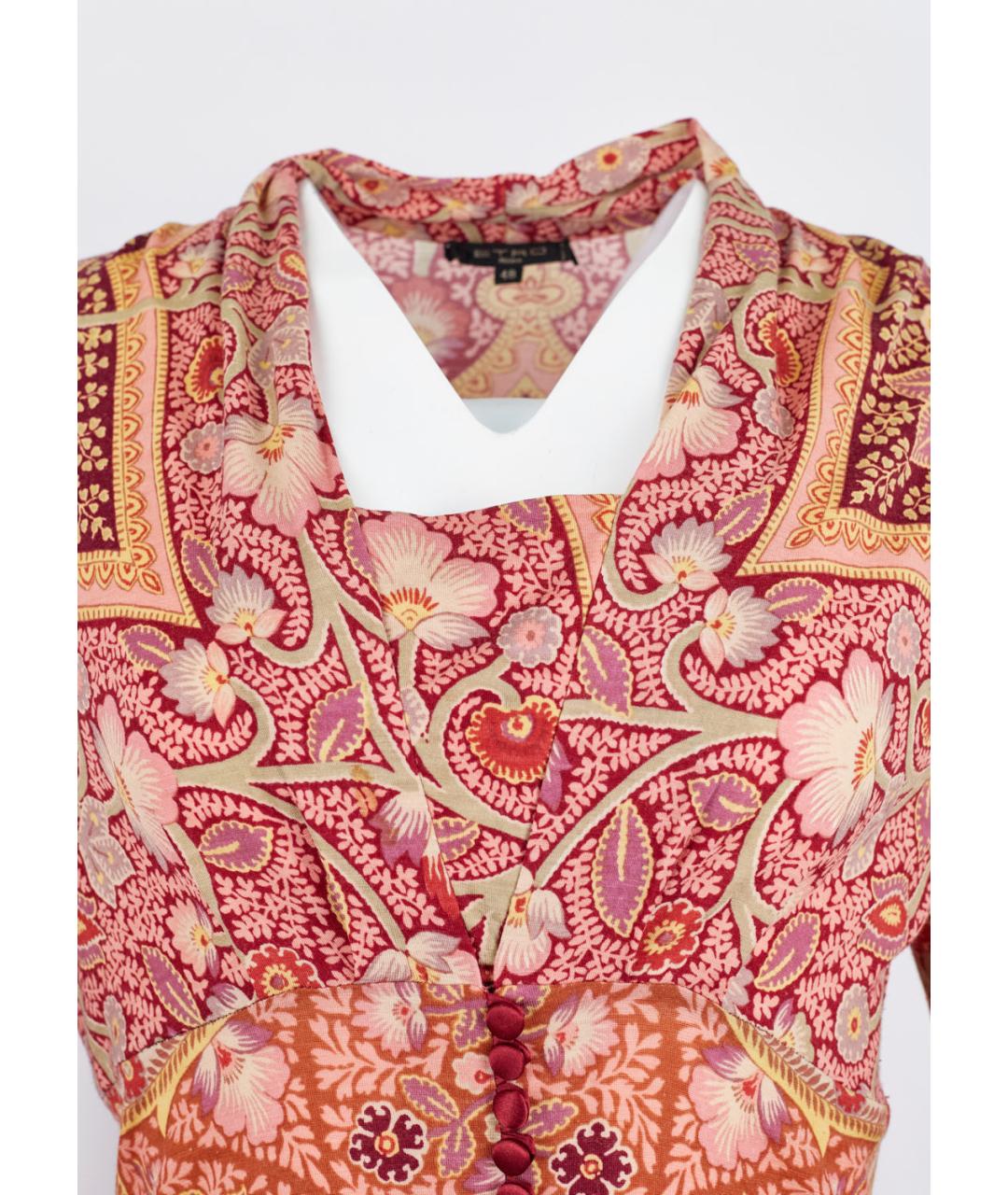 ETRO Мульти шерстяное повседневное платье, фото 4