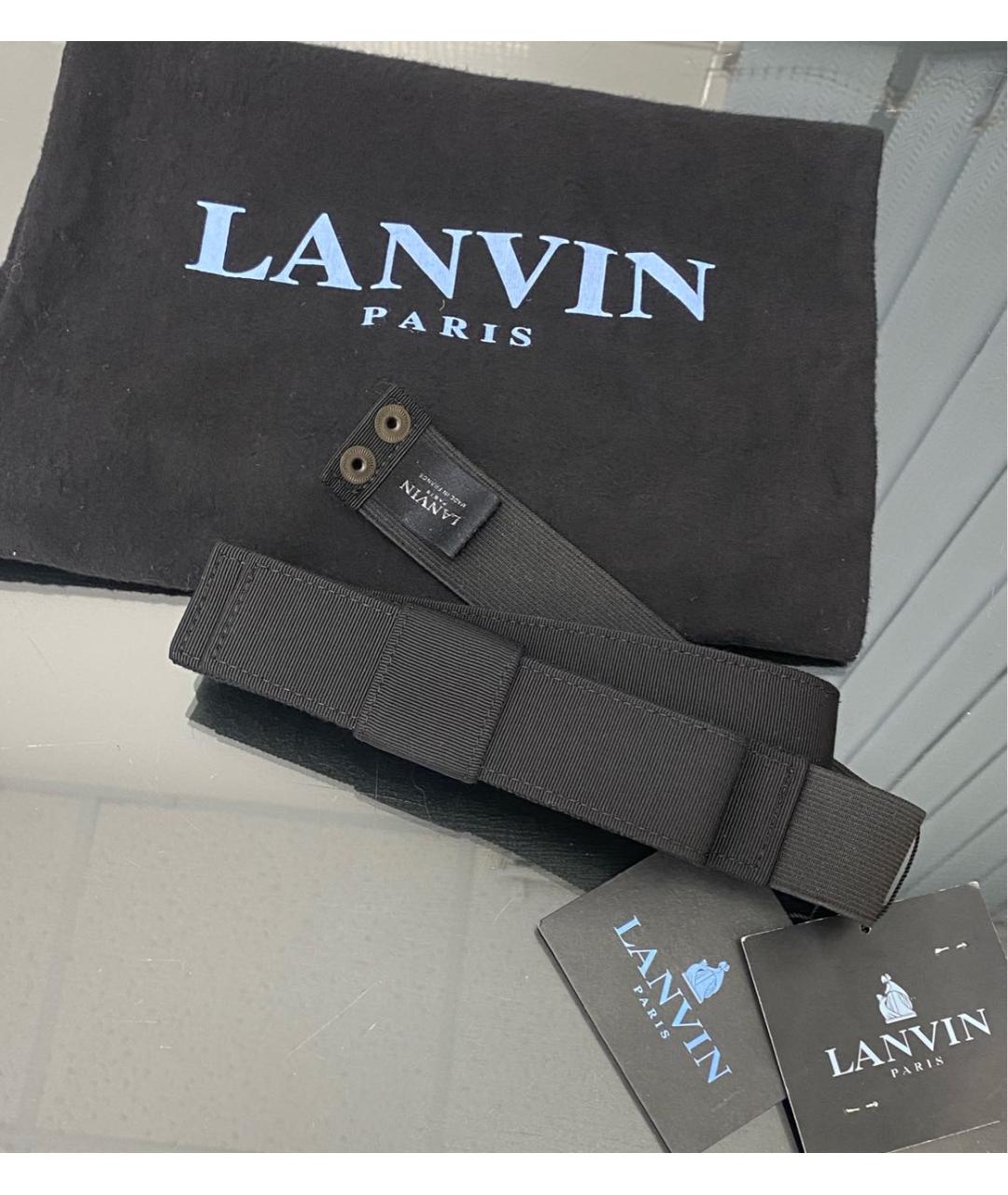 LANVIN Черный ремень, фото 4