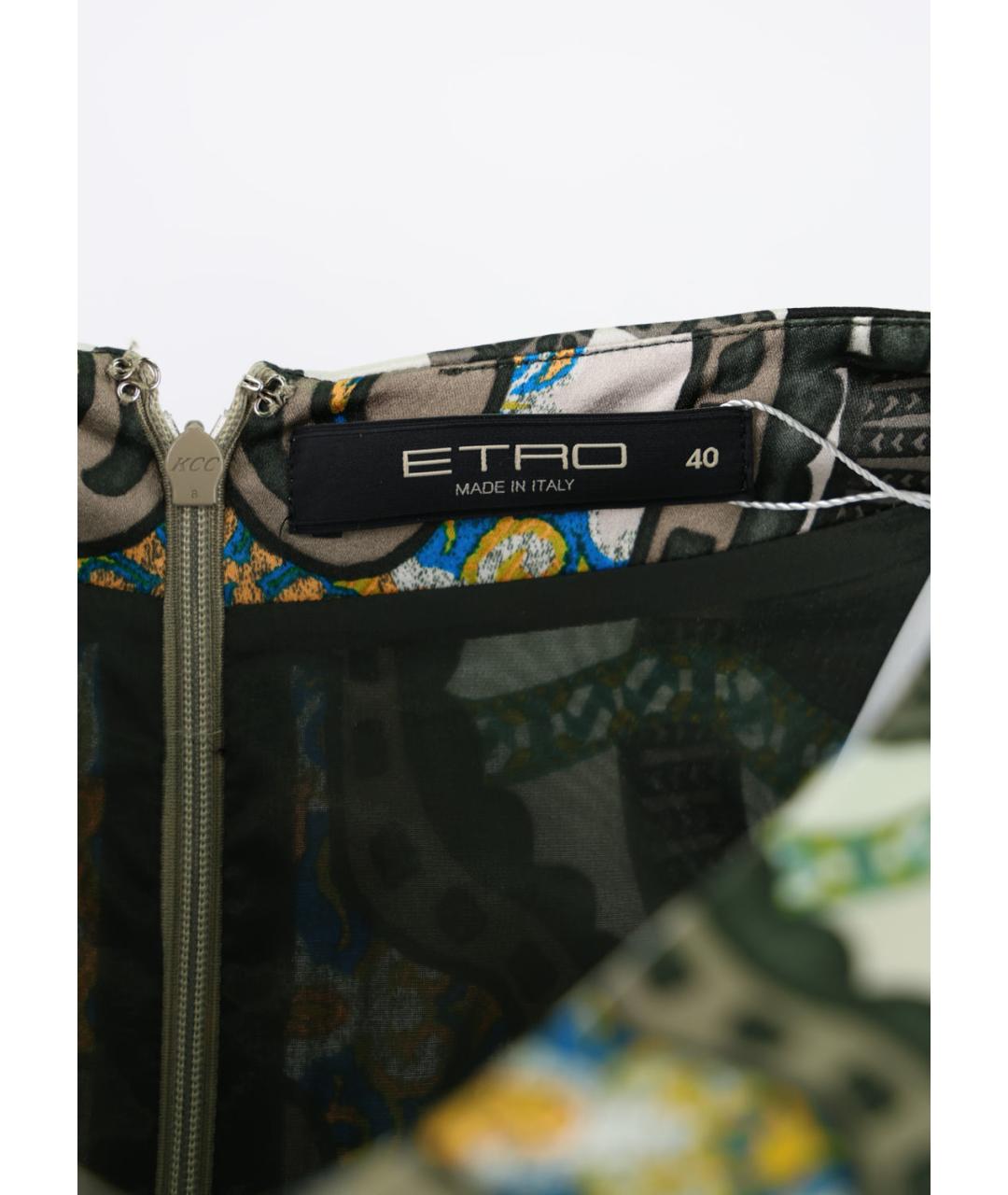 ETRO Мульти шелковое повседневное платье, фото 3