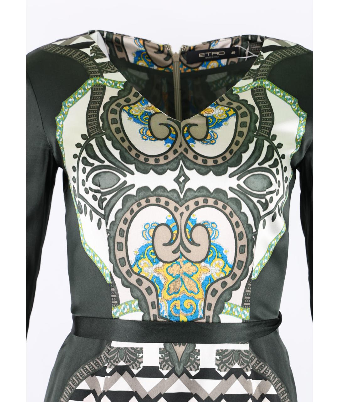 ETRO Мульти шелковое повседневное платье, фото 4