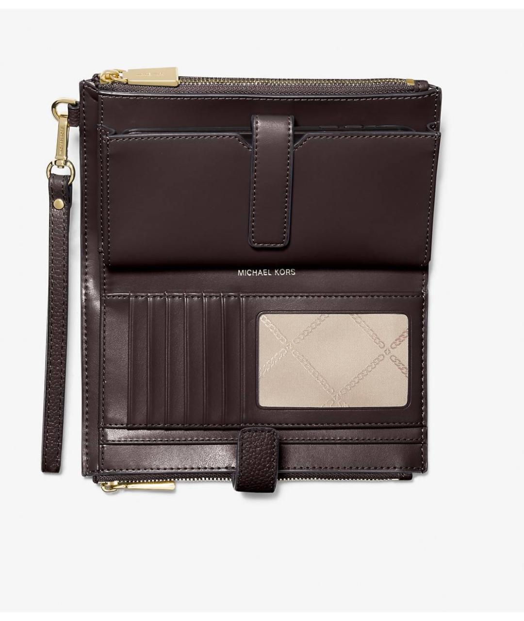 MICHAEL KORS Коричневый кожаный кошелек, фото 2