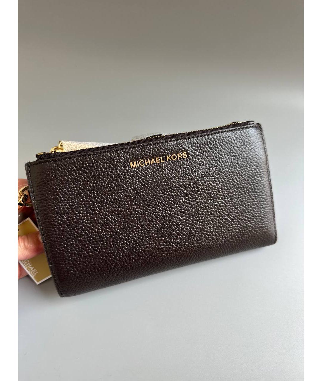 MICHAEL KORS Коричневый кожаный кошелек, фото 5