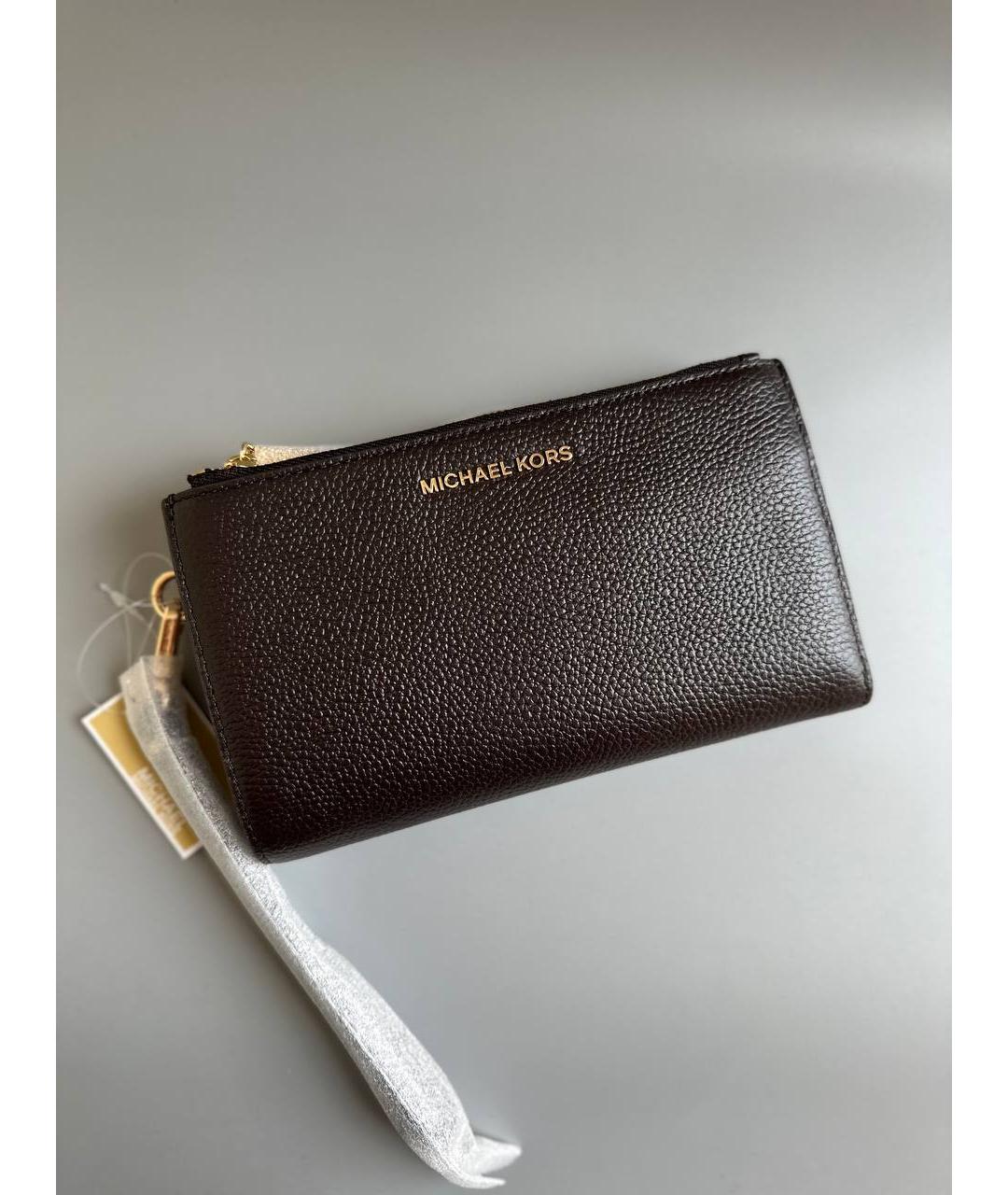 MICHAEL KORS Коричневый кожаный кошелек, фото 4