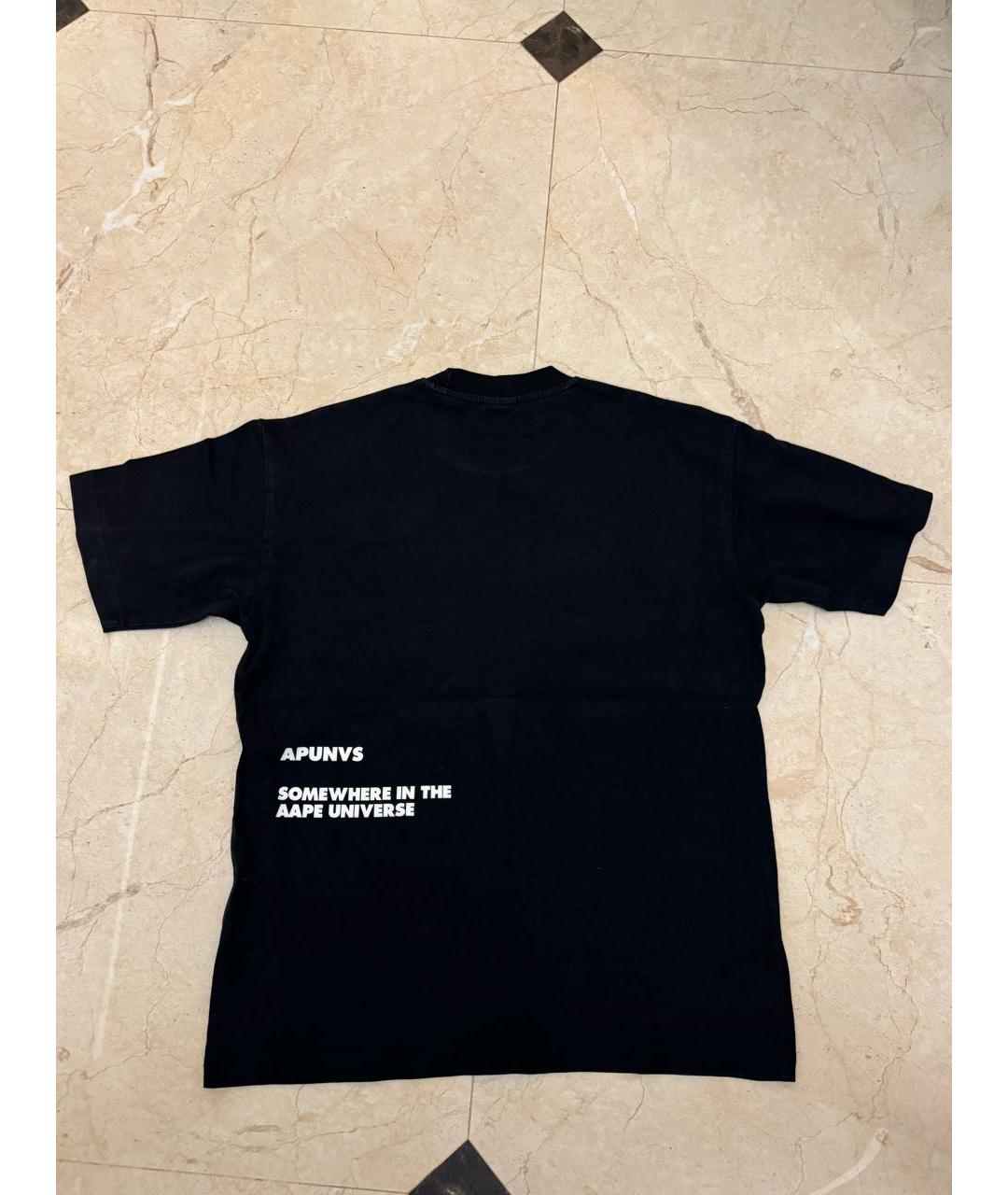 A BATHING APE Черная хлопковая футболка, фото 2