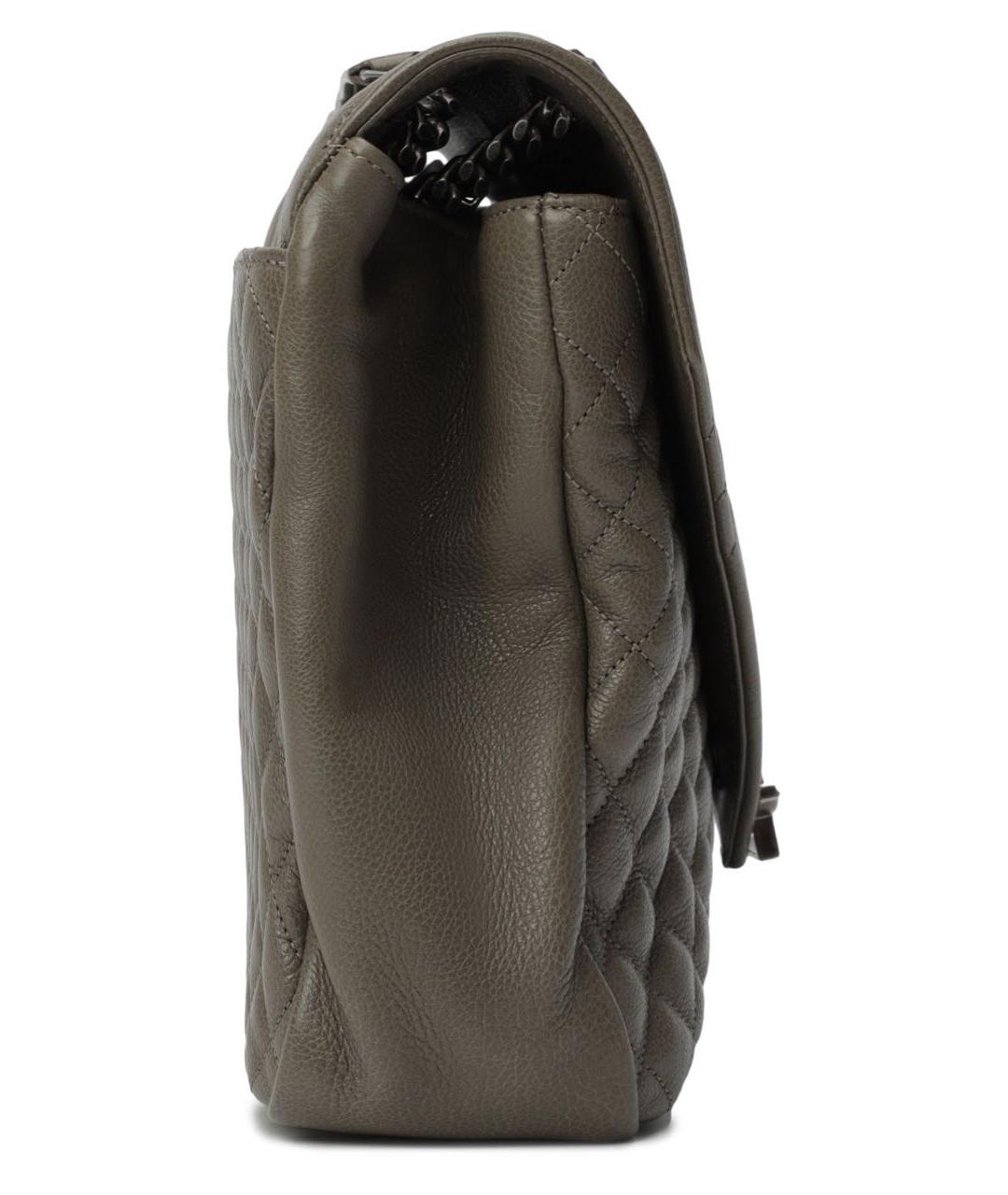 SAINT LAURENT Зеленая кожаная сумка через плечо, фото 4