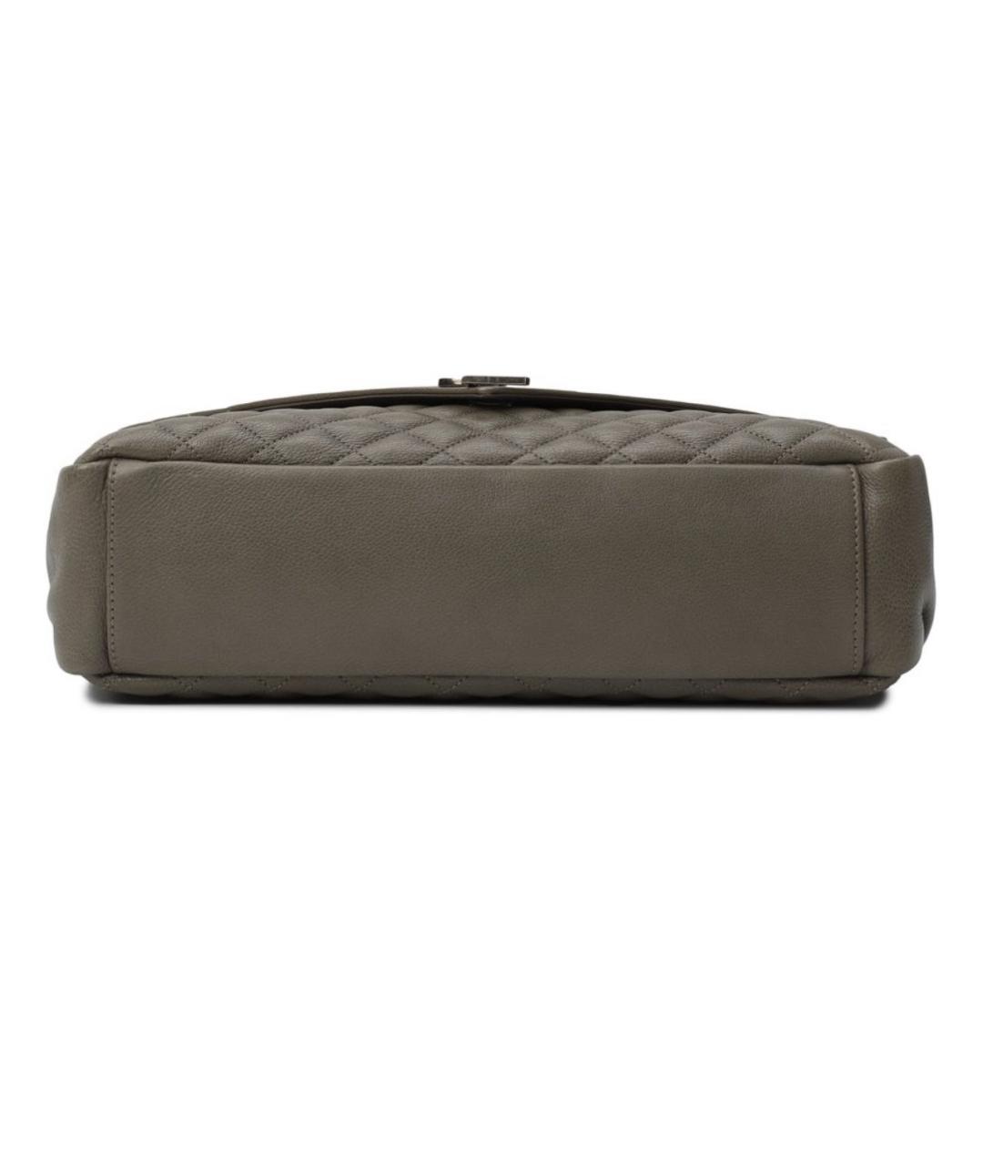 SAINT LAURENT Зеленая кожаная сумка через плечо, фото 5