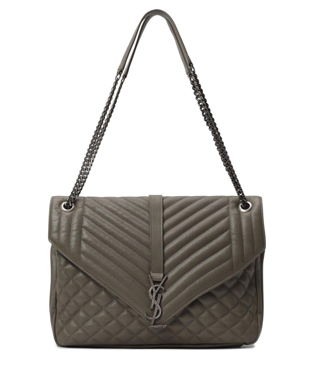 SAINT LAURENT Зеленая кожаная сумка через плечо, фото 1