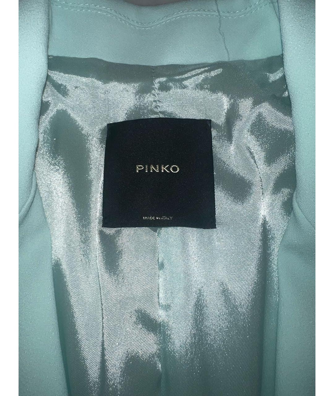 PINKO Бирюзовый ацетатный костюм с брюками, фото 4