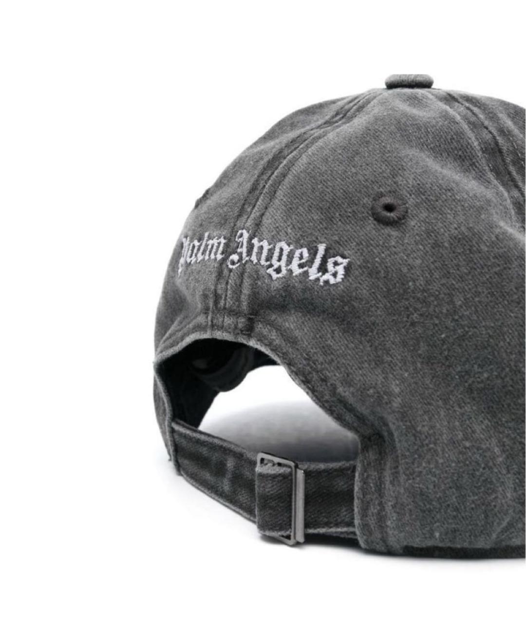 PALM ANGELS Антрацитовая хлопковая кепка/бейсболка, фото 4