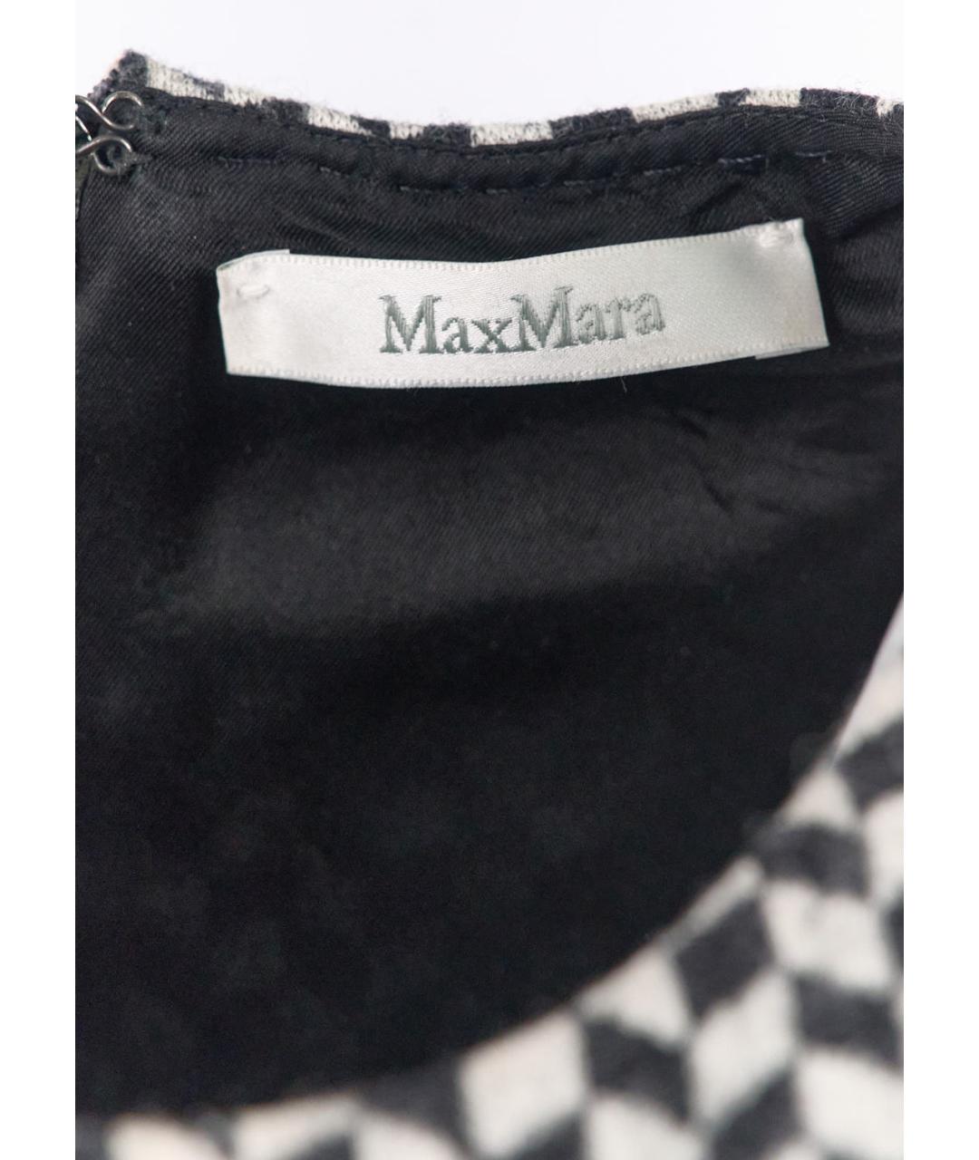 MAX MARA Черное шерстяное коктейльное платье, фото 3