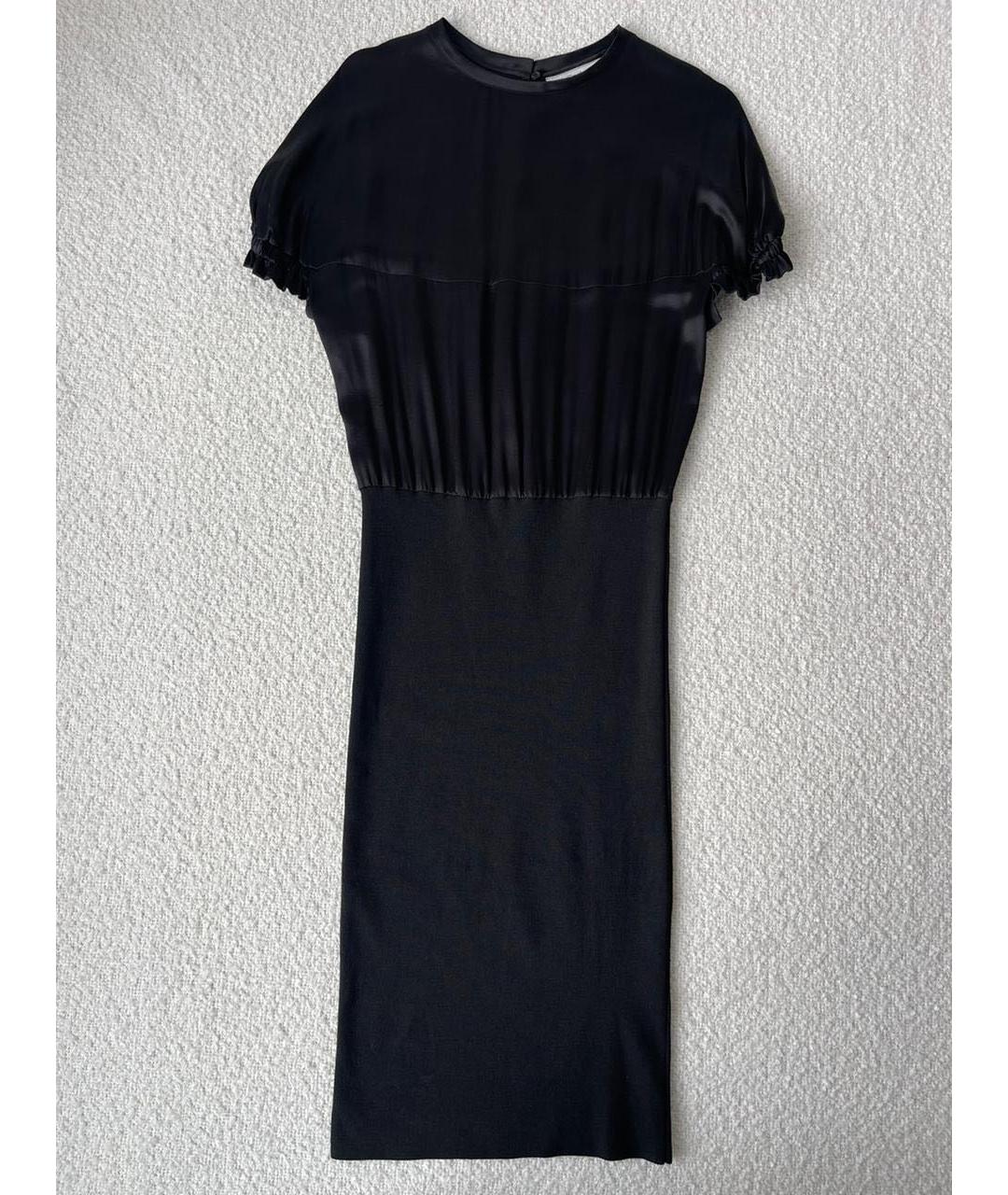 SAINT LAURENT Черное шелковое платье, фото 9