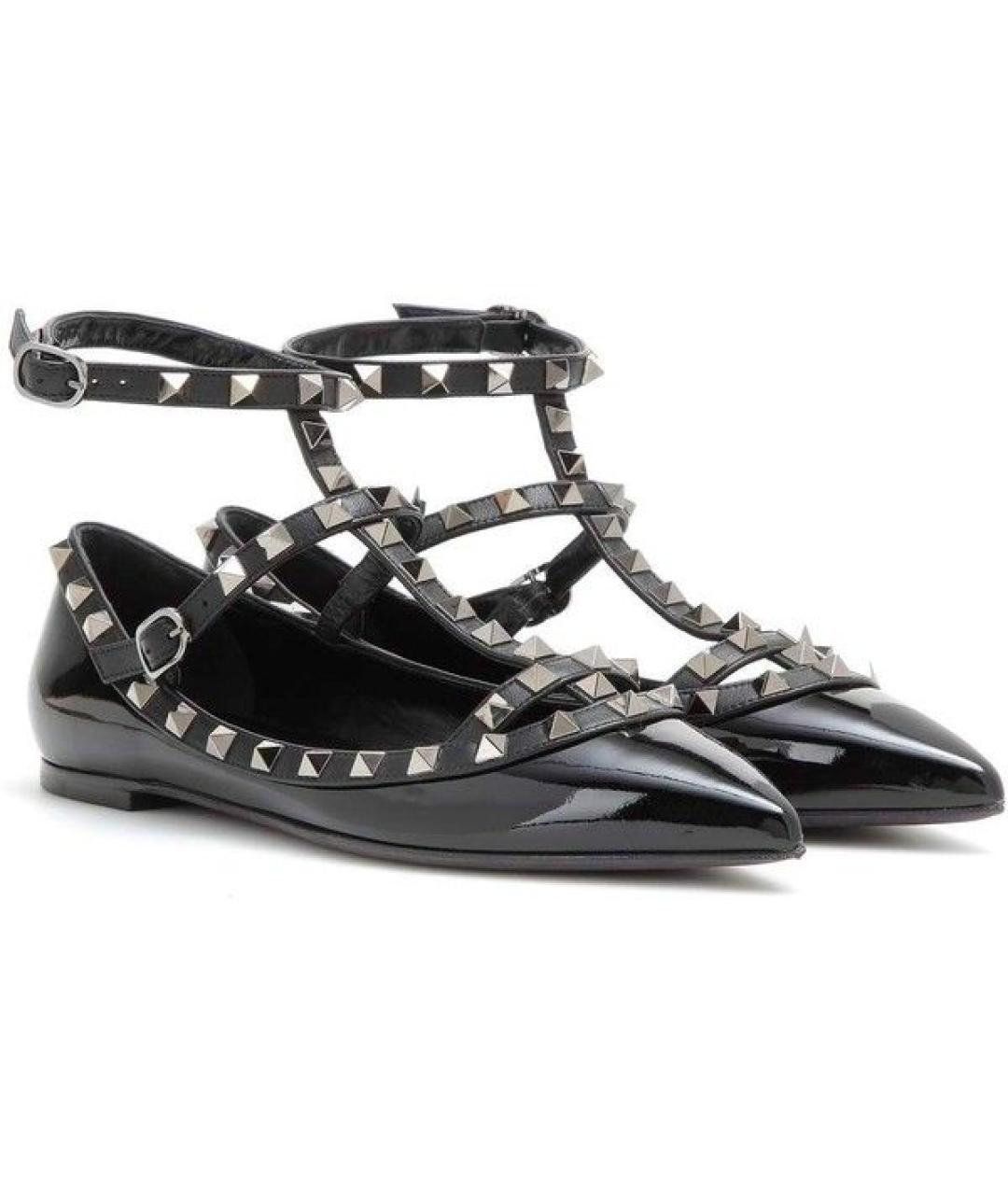 VALENTINO Черные балетки из лакированной кожи, фото 6