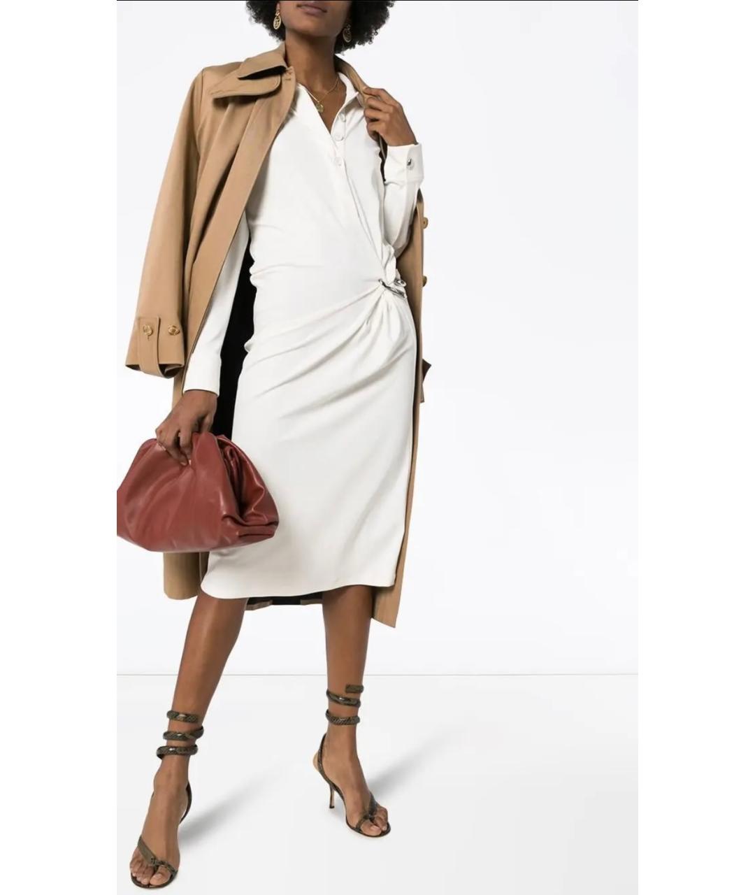 BOTTEGA VENETA Белое коктейльное платье, фото 6