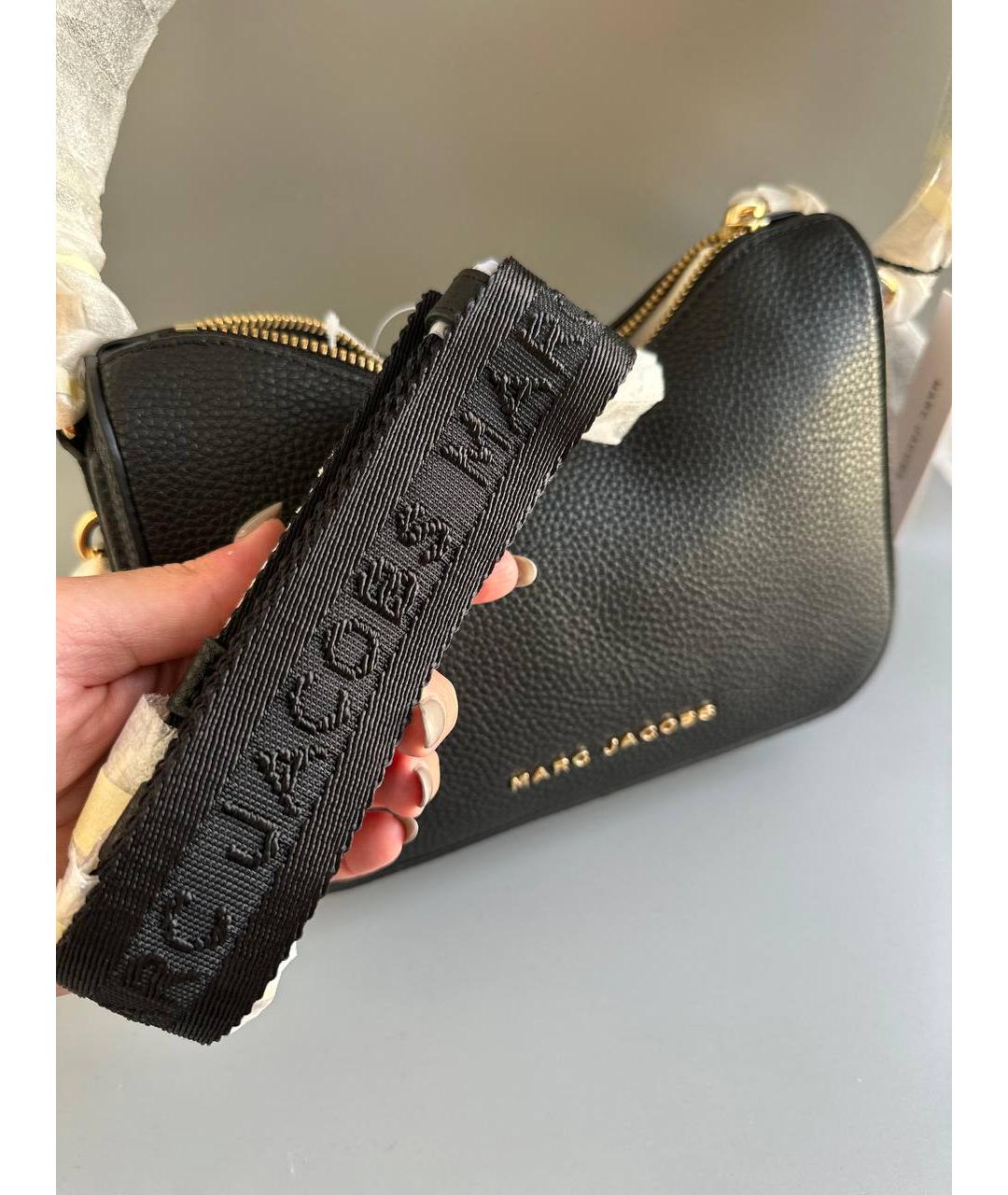 MARC JACOBS Черная кожаная сумка через плечо, фото 4