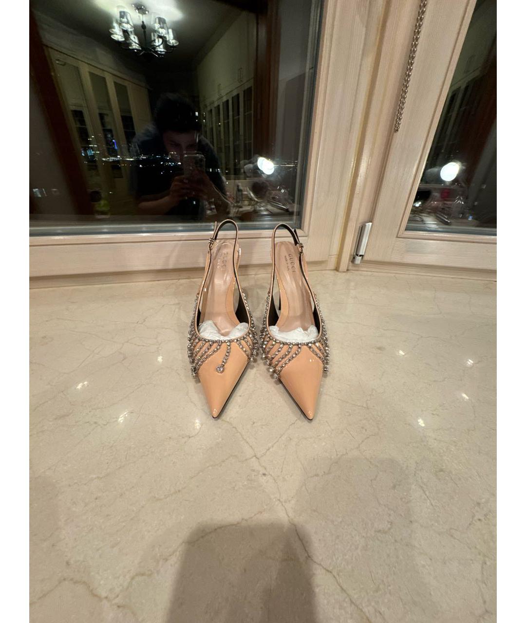 GUCCI Розовые туфли из лакированной кожи, фото 2