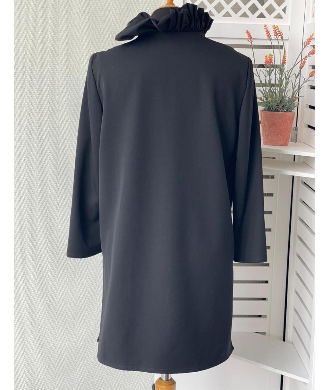 LANVIN Черное шерстяное повседневное платье, фото 2