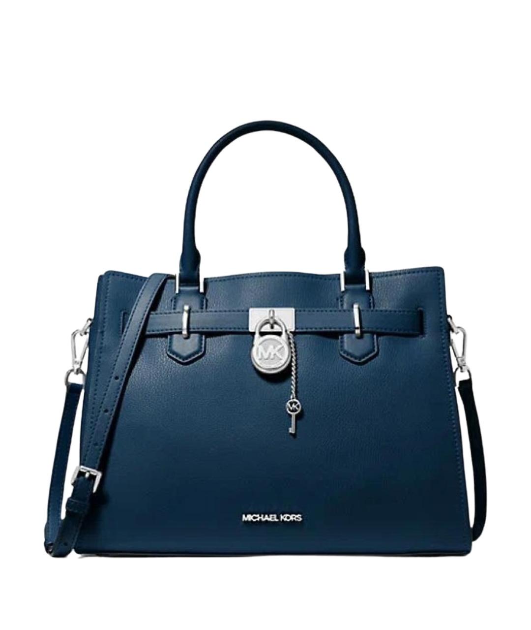 MICHAEL KORS Синяя кожаная сумка тоут, фото 1