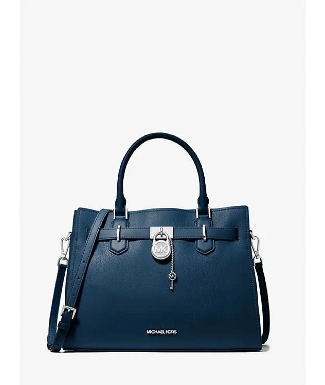 MICHAEL KORS Синяя кожаная сумка тоут, фото 7