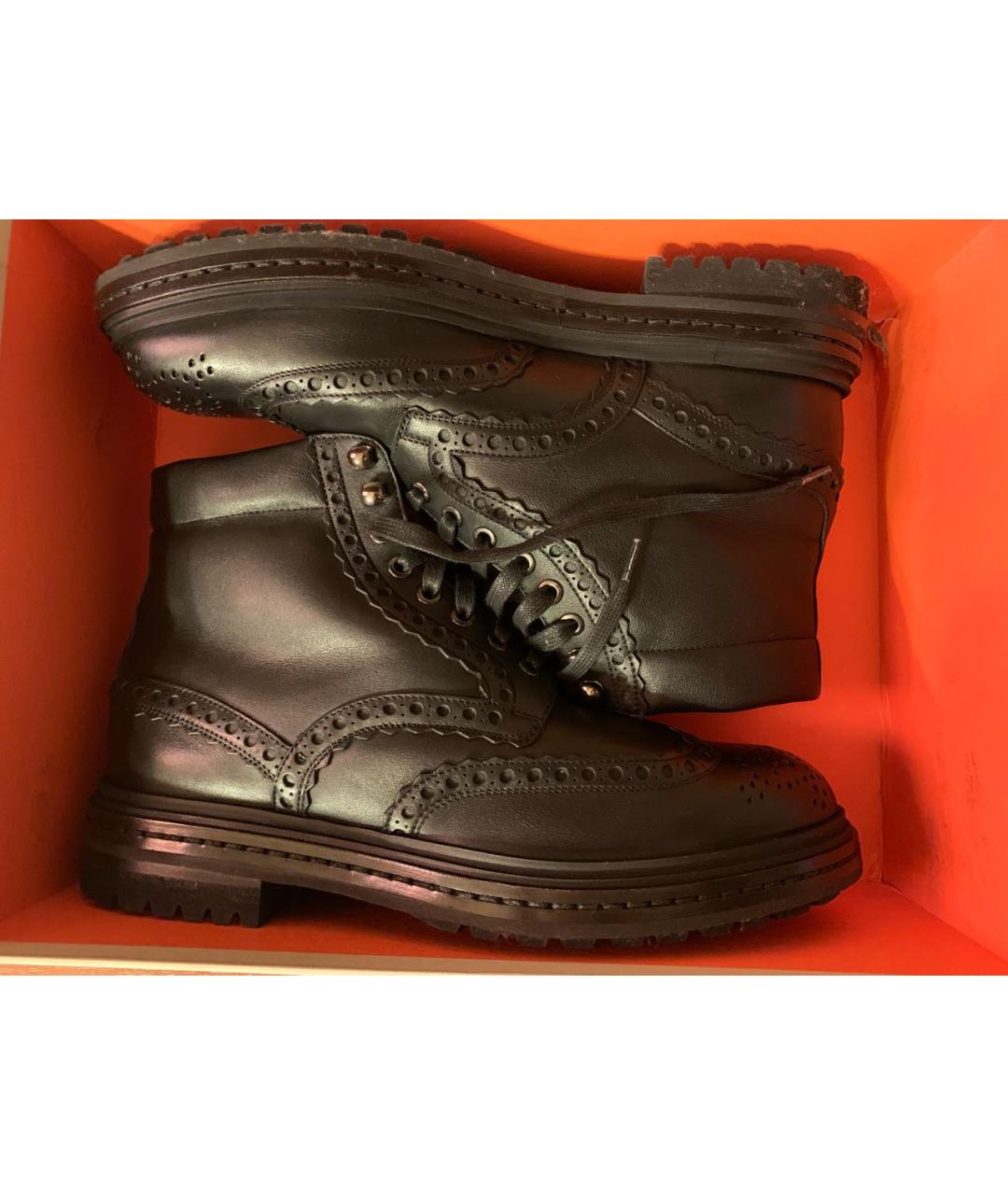 SANTONI Черные кожаные высокие ботинки, фото 2