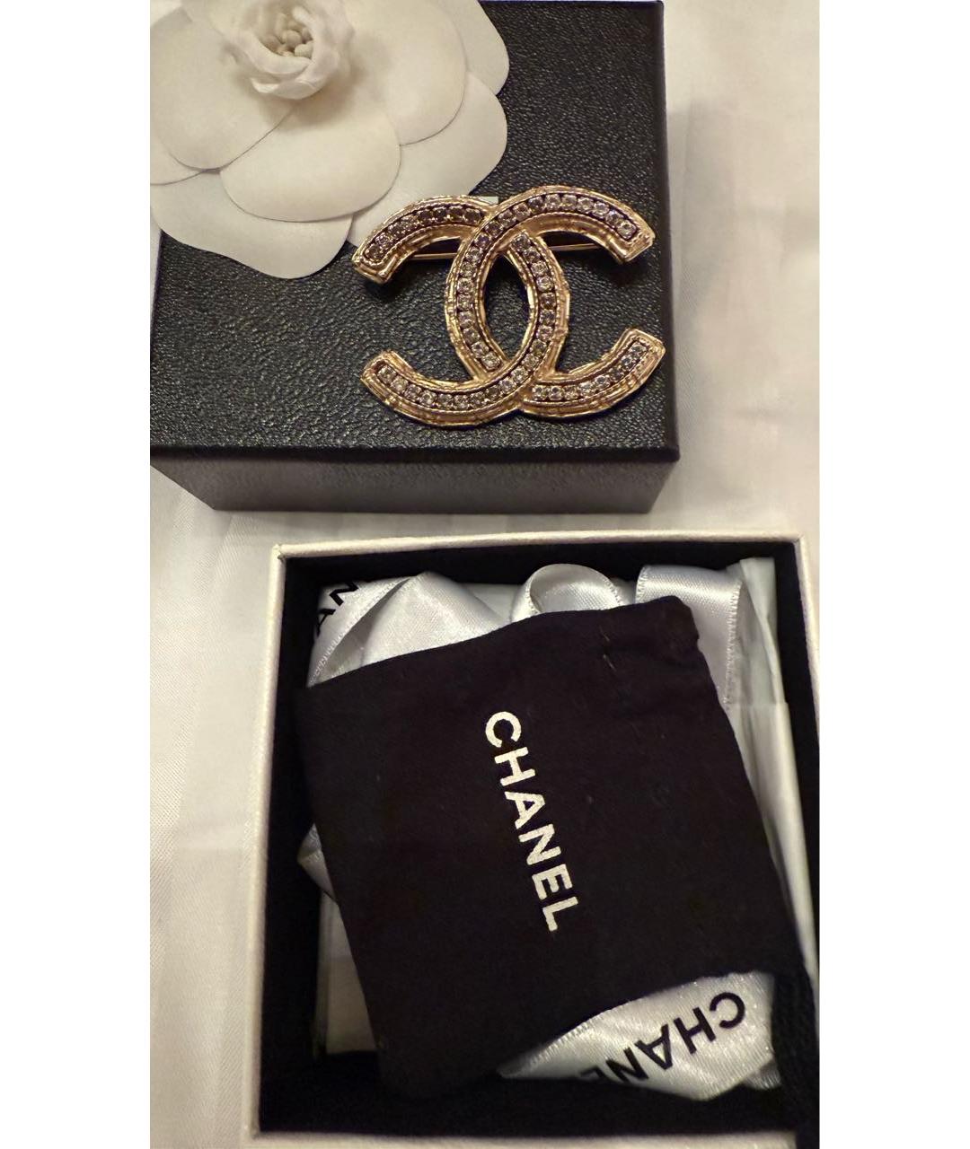 CHANEL Золотая металлическая булавка / брошь, фото 4