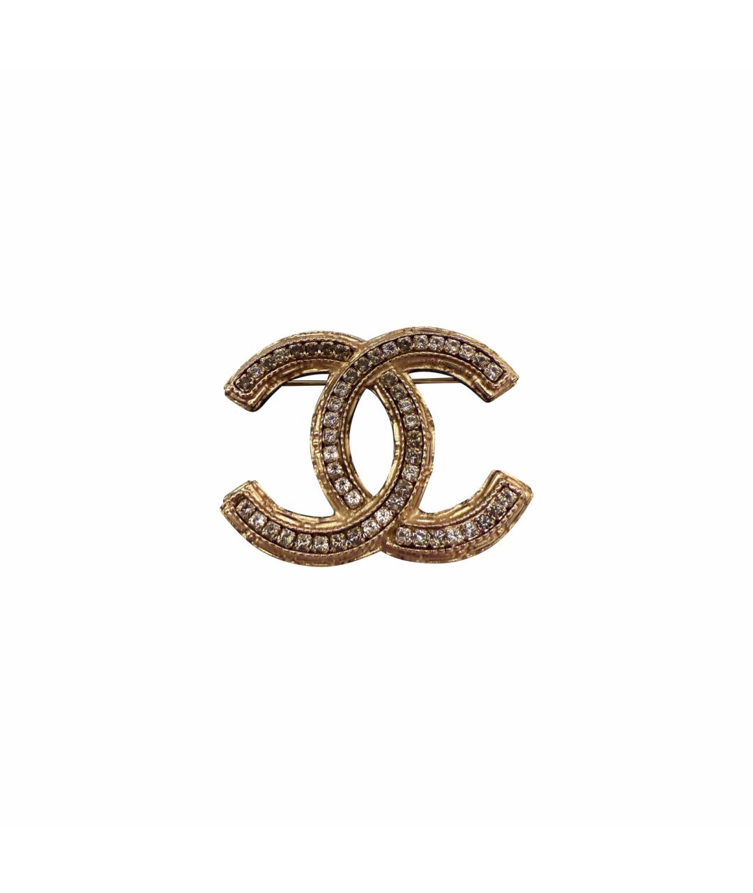 CHANEL Золотая металлическая булавка / брошь, фото 1