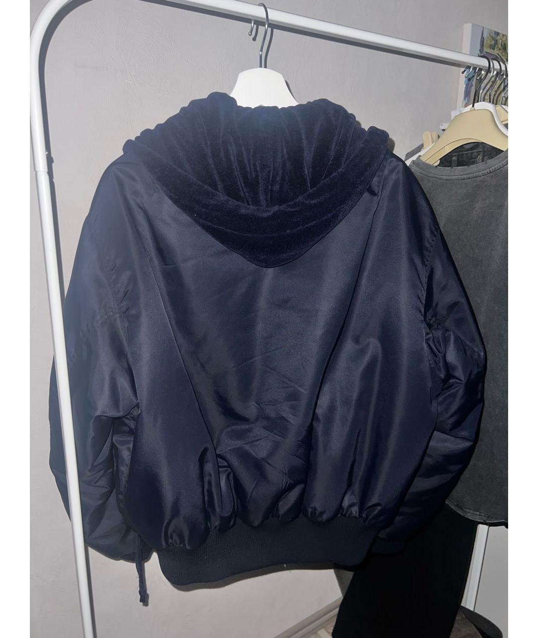 FORTE COUTURE Темно-синяя полиэстеровая куртка, фото 2