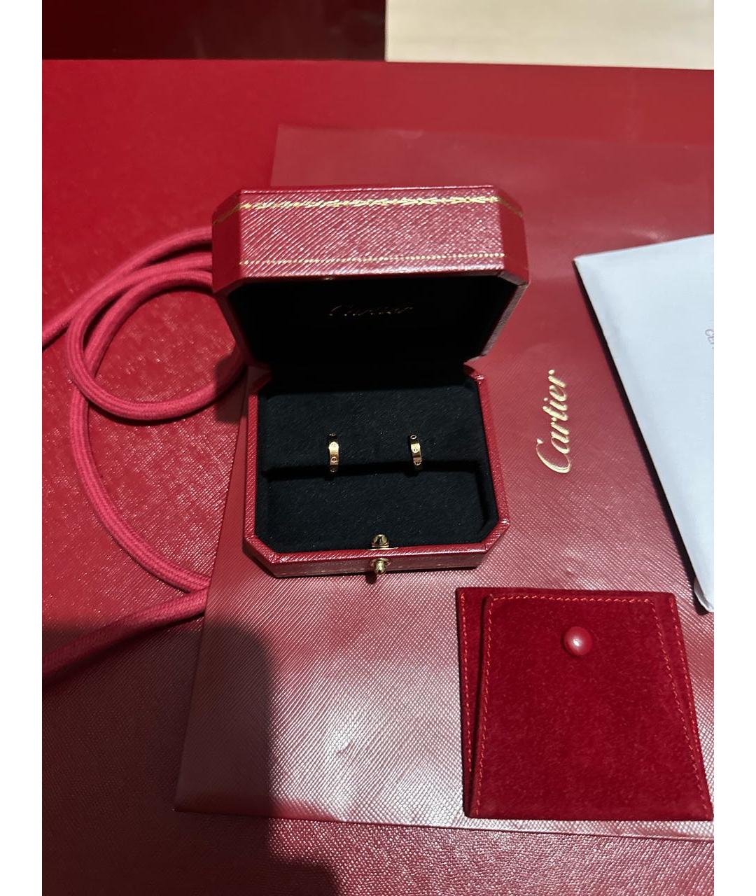 CARTIER Розовые серьги из розового золота, фото 3