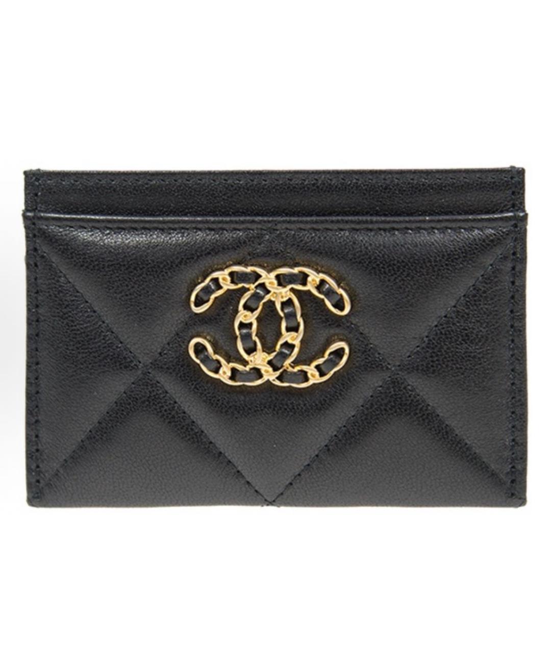 CHANEL Черный кожаный кардхолдер, фото 1