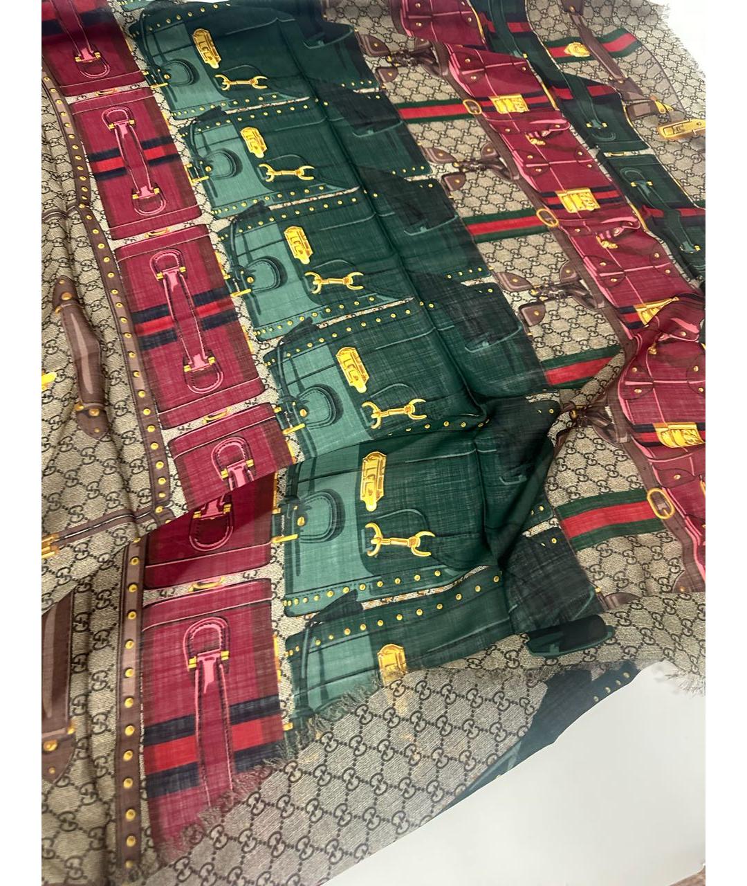 GUCCI Мульти шерстяной платок, фото 8