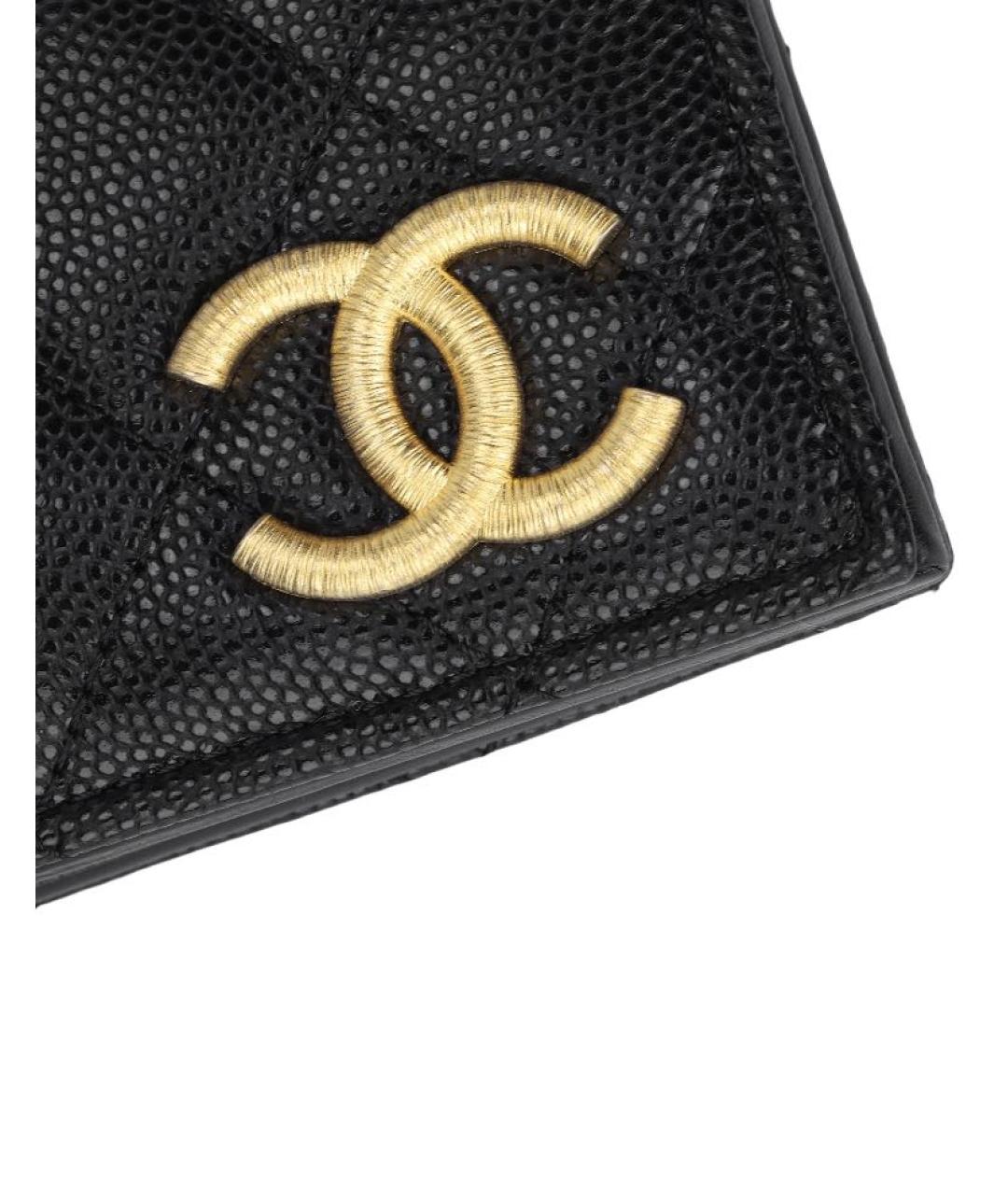 CHANEL Черный кожаный кошелек, фото 5