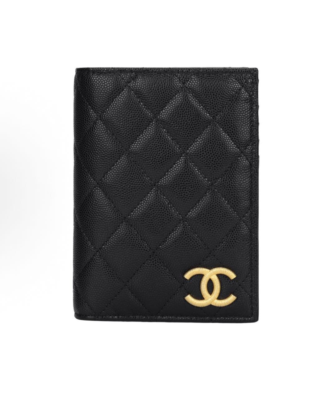 CHANEL Черный кожаный кошелек, фото 9