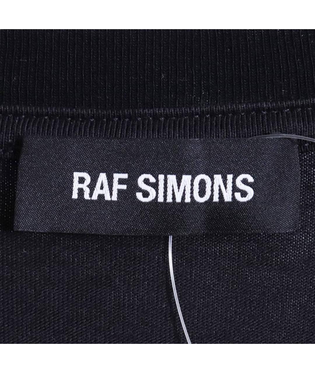RAF SIMONS Черная хлопковая футболка, фото 2